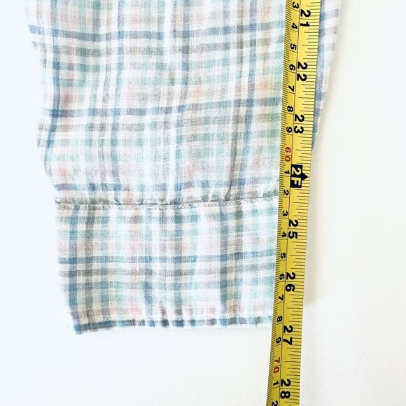 Frank & Eileen Men’s Plaid Paul Button Up Linen Long Sleeve Made In USA - Picture 11 of 12